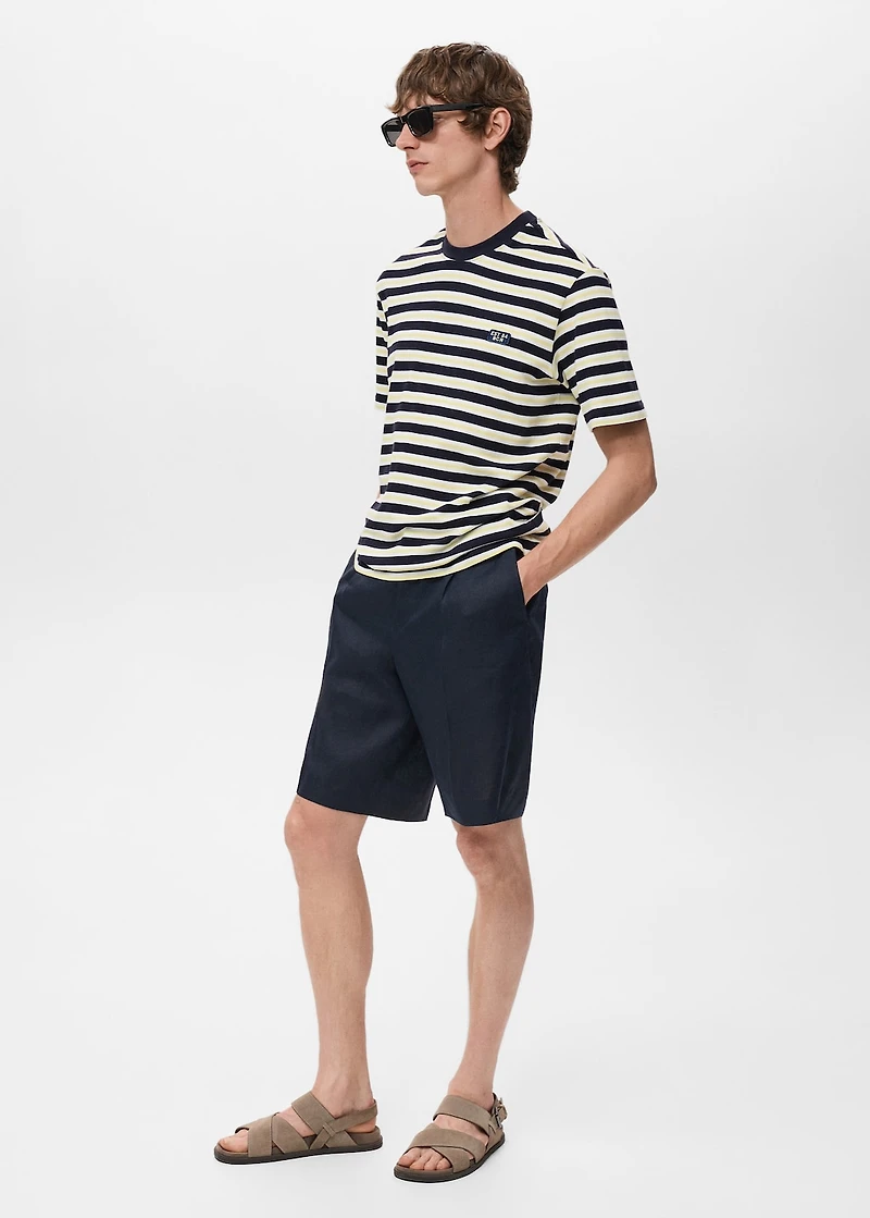 100% cotton regular-fit striped t-shirt