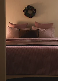 200-thread count percale cotton reversible striped duvet cover for 150/160cm bed