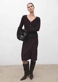 Knitted cardigan with bow