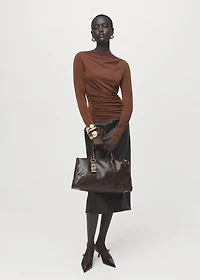 Draped fitted t-shirt