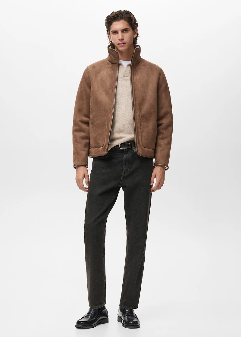 Reversible sheepskin jacket