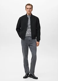 Bomber jacket with zip