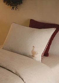 Reversible embroidered children's cushion cover 40x60cm