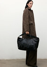 Speckled wool overcoat