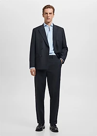 Slim fit Giza cotton striped dress shirt