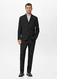 Straight-fit suit jacket