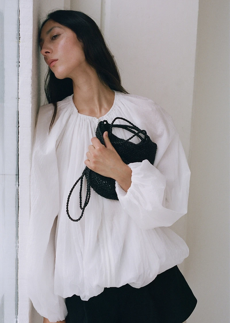 Mini woven crossbody bag