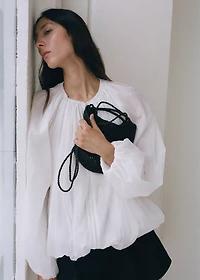 Mini woven crossbody bag