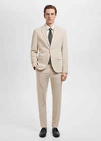 Stretch fabric super slim-fit suit trousers