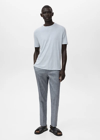 Linen slim-fit t-shirt