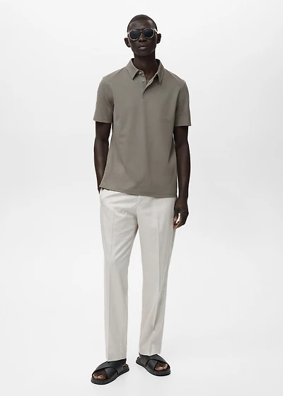 Cotton piqué polo shirt