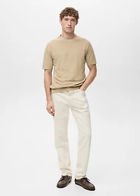 Cotton fine-knit t-shirt