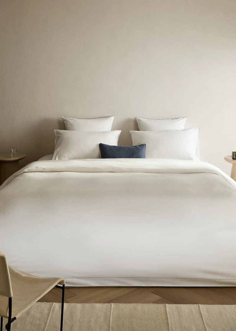 200-thread count percale cotton duvet cover for 150/160 cm bed