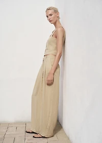 Straight mid-rise suit pants