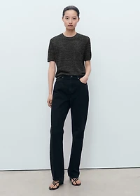 Short-sleeved lurex sweater