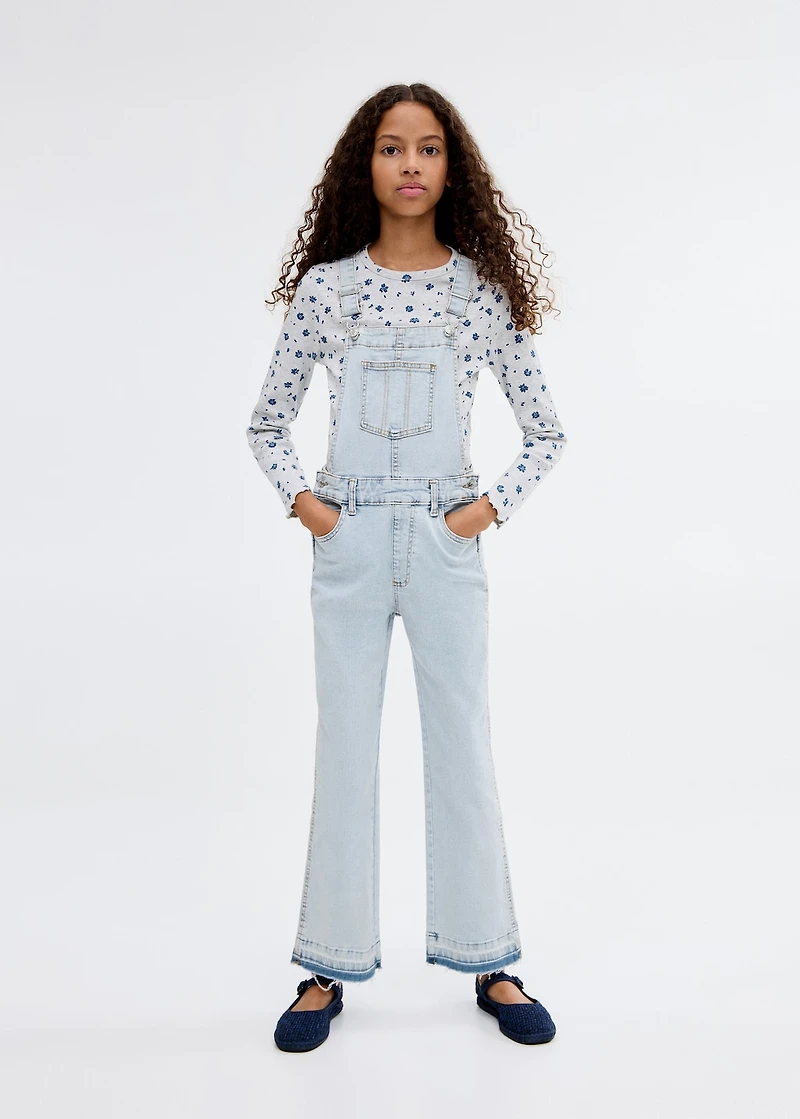 Denim cotton dungarees