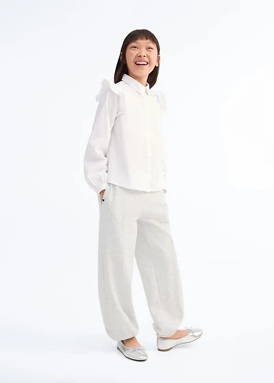 Cotton joggers with elastic waist