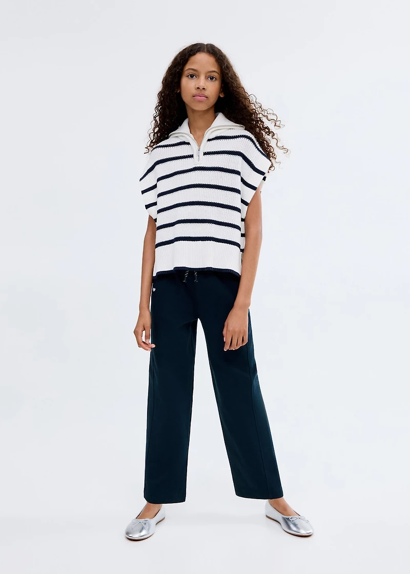 Cotton joggers with elastic waist