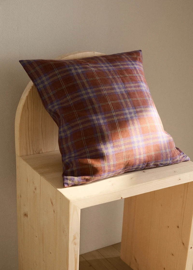 Multi-colored checked children's cushion cover 40x40 cm
