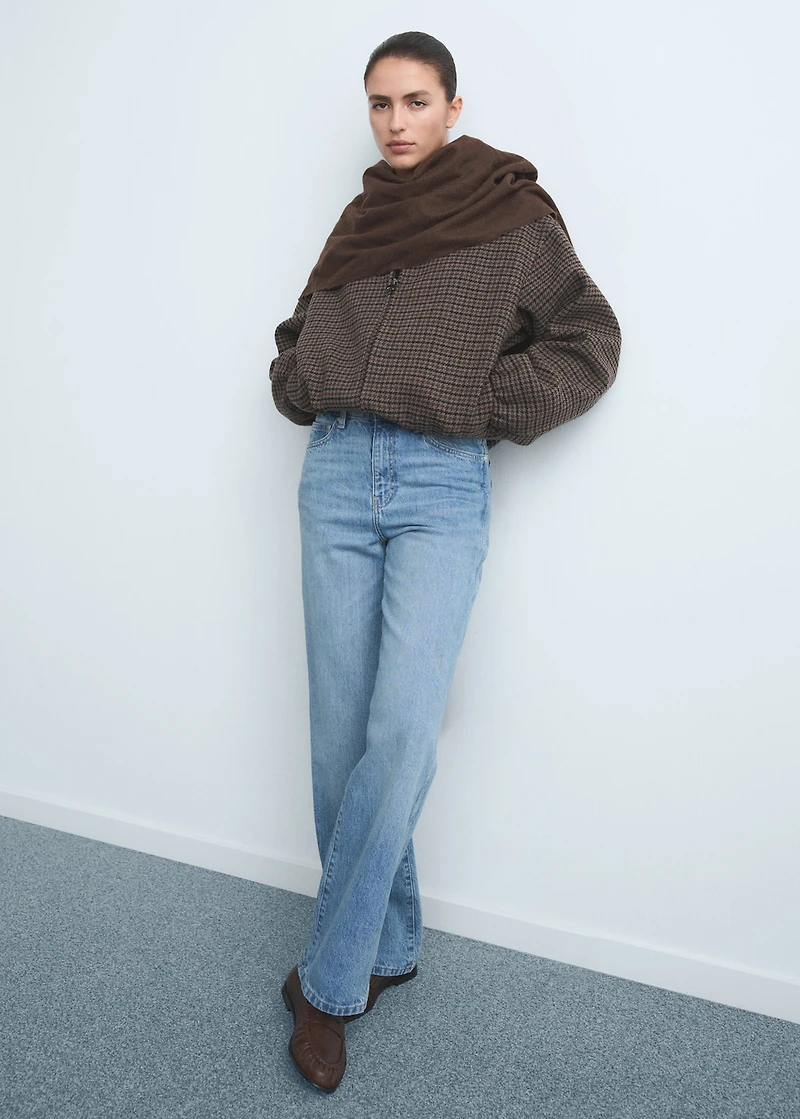 High waist straight jeans