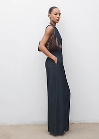 Lyocell denim jumpsuit