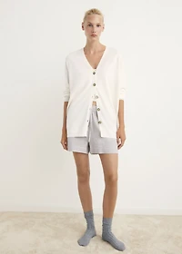 Buttoned wool cardigan