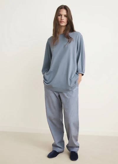 Pajama t-shirt with puffed sleeves