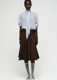 Textured blouse with foulard
