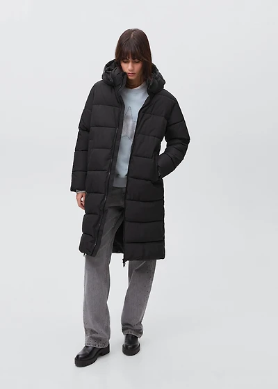 Quilted long coat