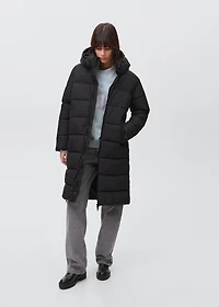 Quilted long coat