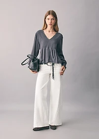Ruched flowing blouse