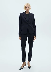 Fitted suit blazer
