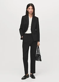 Fitted suit blazer