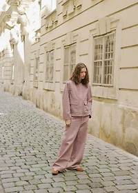 Corduroy collar denim jacket