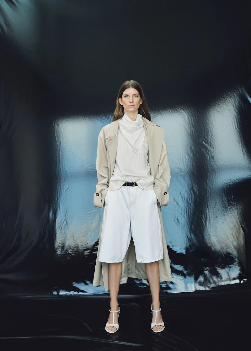 Striped blouse with handkerchief