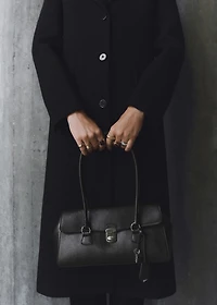 City shoulder bag with flap