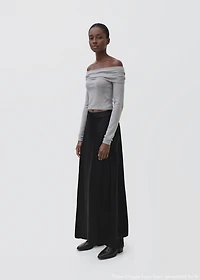 Long leopard-print skirt