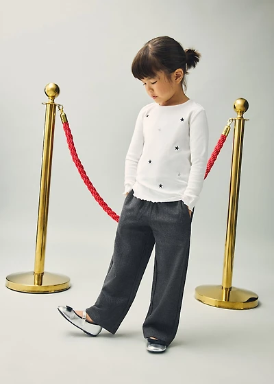 Straight knitted pants