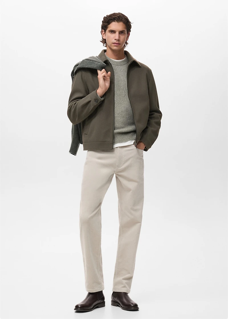 Jacket with zip pockets