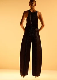 Balloon jeans with rhinestones