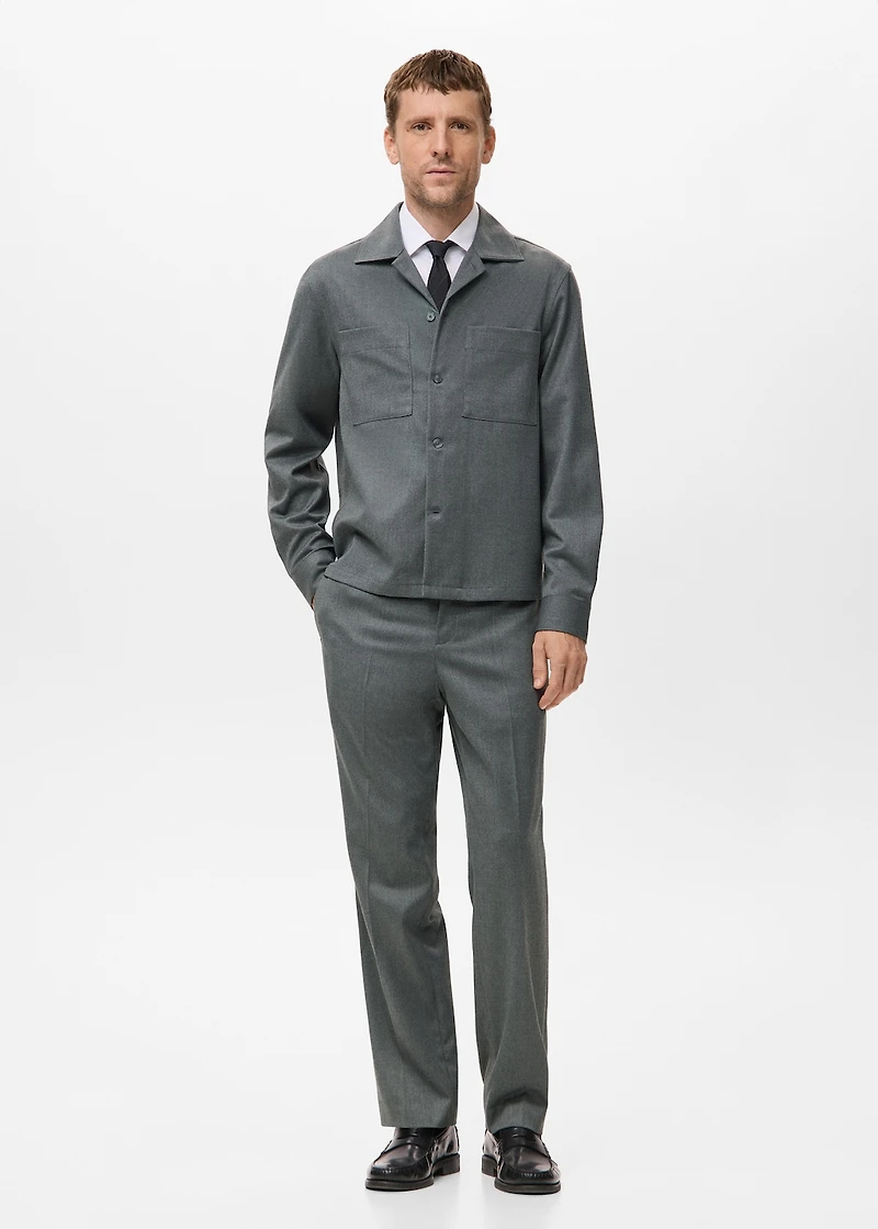 Fluid overshirt with pockets