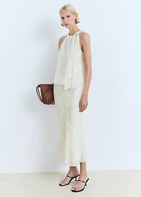 Halter-neck top with knot detail