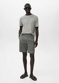 Slim-fit chino cotton bermuda shorts
