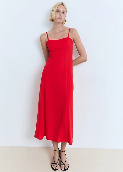 Midi-dress with bow on the back