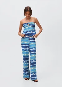 Pants with tie-dye print