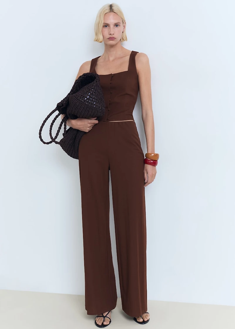 Flowy straight-fit pants