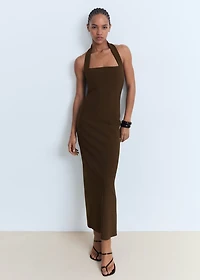 Long halter-neck dress