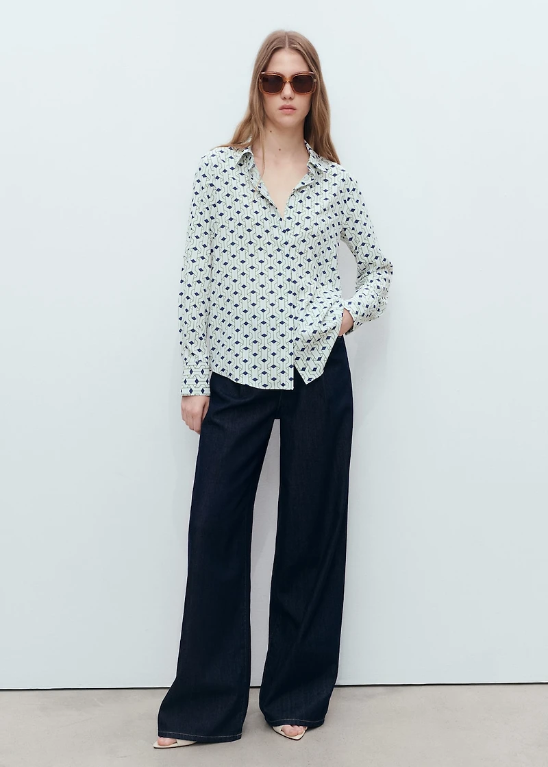 Geometric print shirt