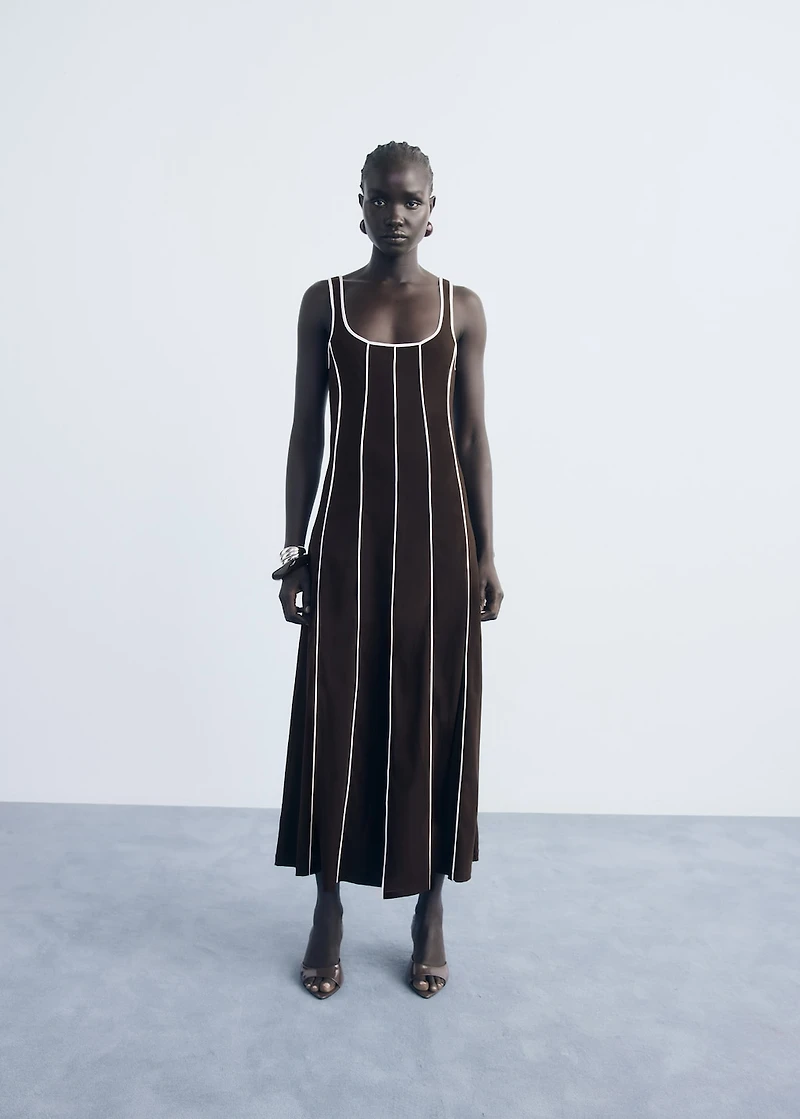 Striped cotton dress