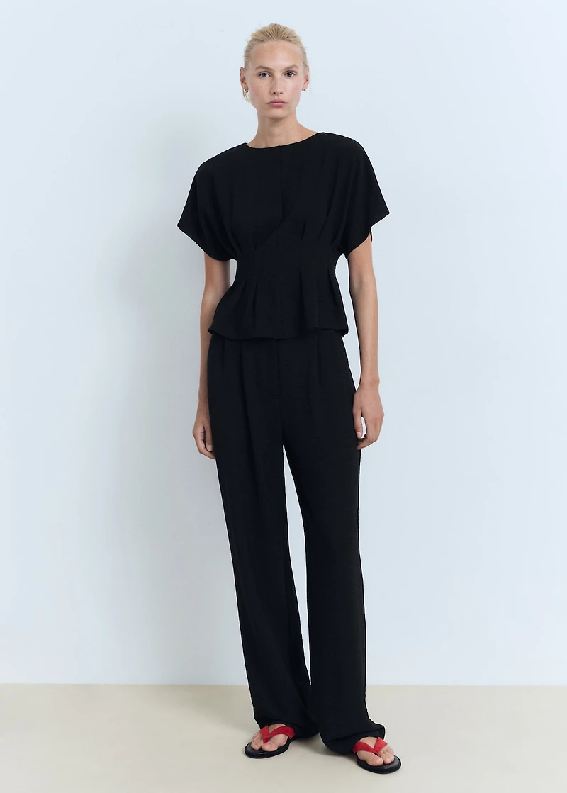 Fitted peplum blouse